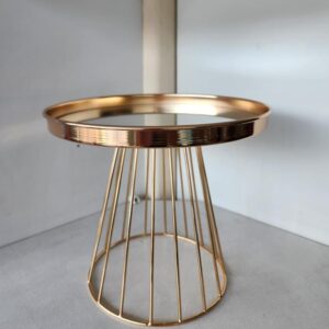 Aluguel Porta Bolo Dourado Ripas